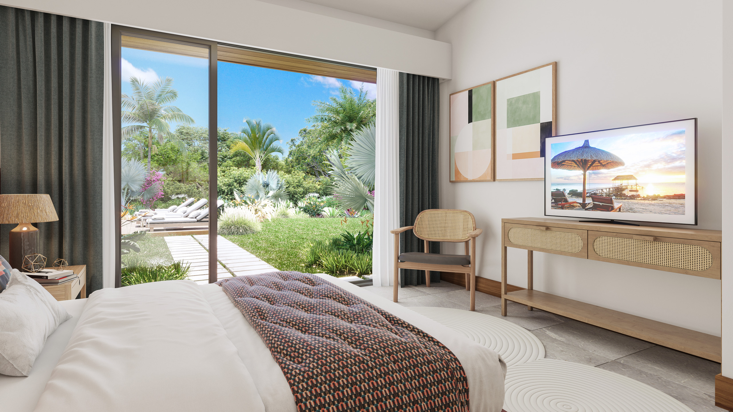 Clusia_bedroom Villa – Black River, Mauritius
