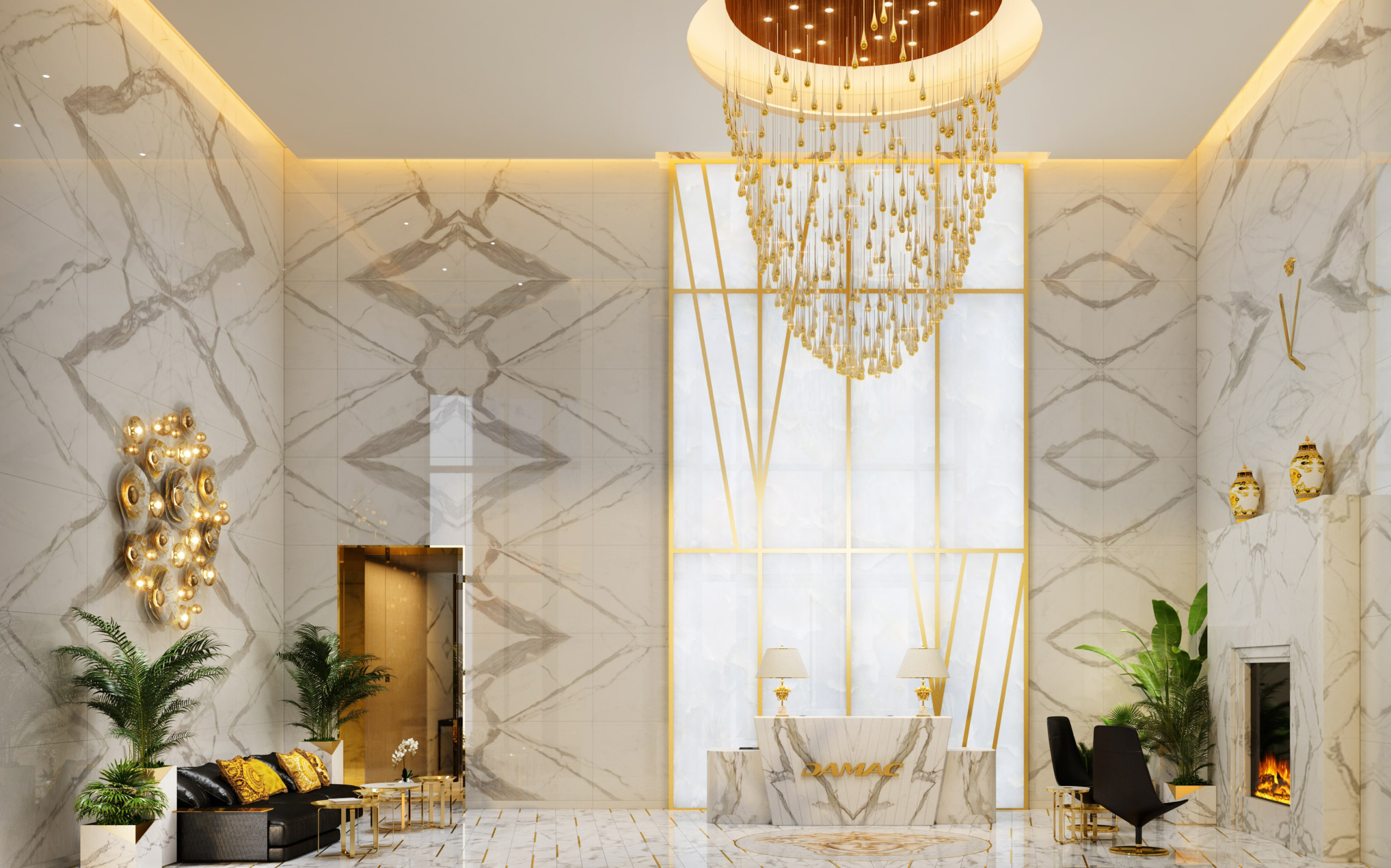 London Nine Elms Damac Lobby 1-min Damac Nine Elms Tower London Apartment for Sale