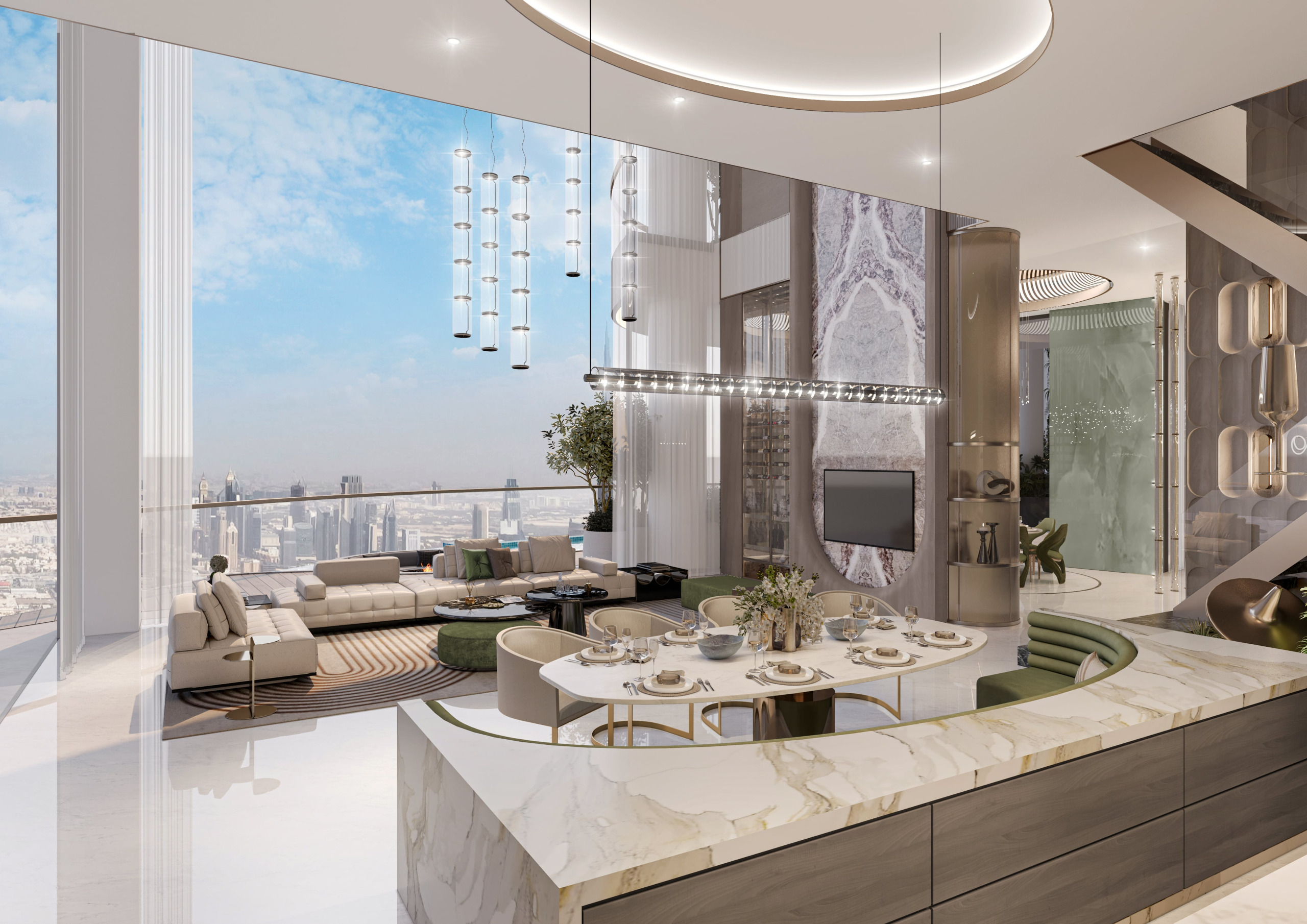 Living Area 00-Couture Cavalli UAE Apartment – Dubai, UAE