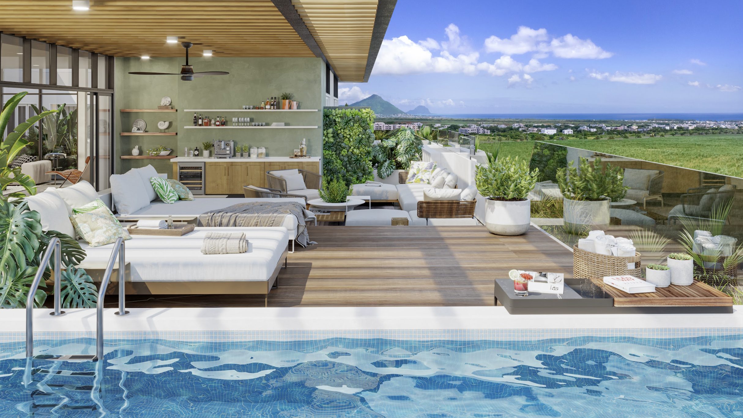 Patio_penthouse Penthouse – Flic en Flac, Mauritius