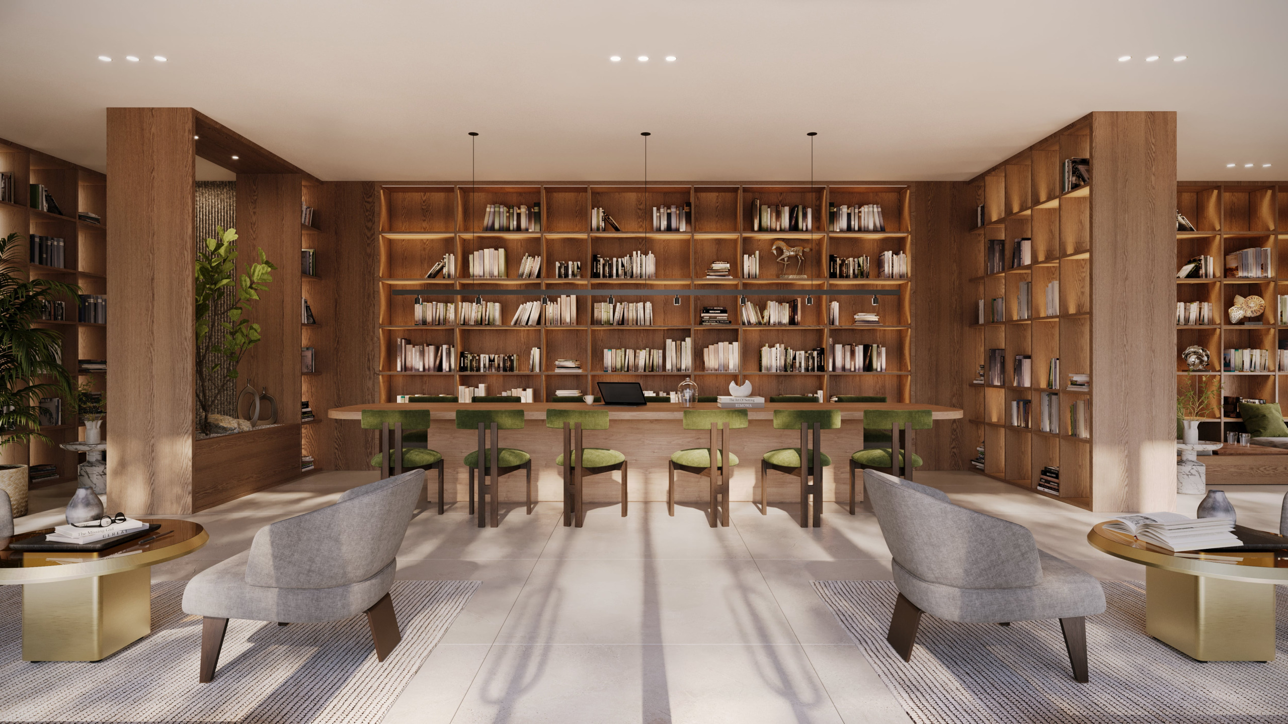AM06_Library_B9-min Apartment – Yas Island, Abu Dhabi