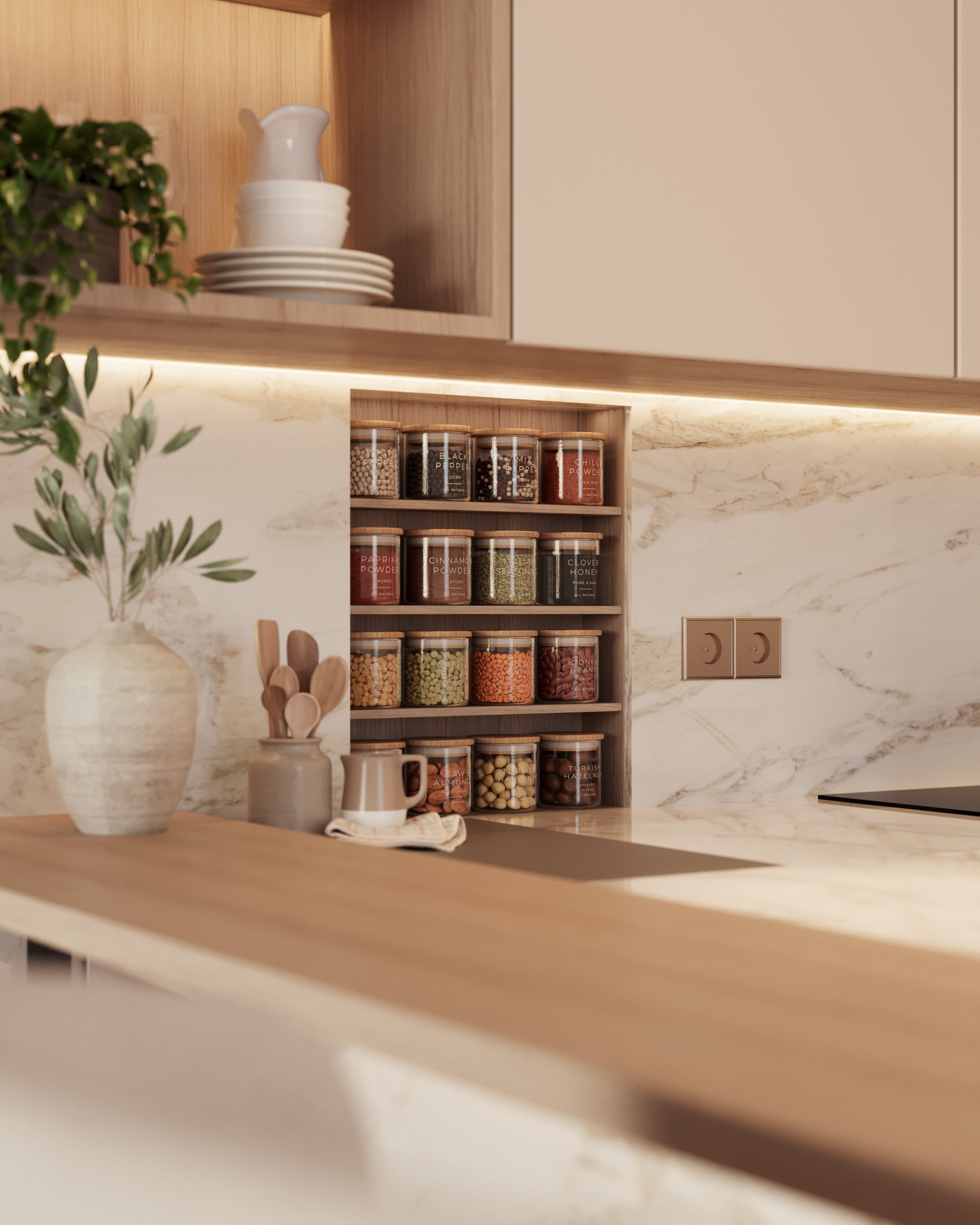 INT02B_BR_MAID_KITCHEN_LIVING_VIGNETTE 02-min Apartment – Yas Island, Abu Dhabi