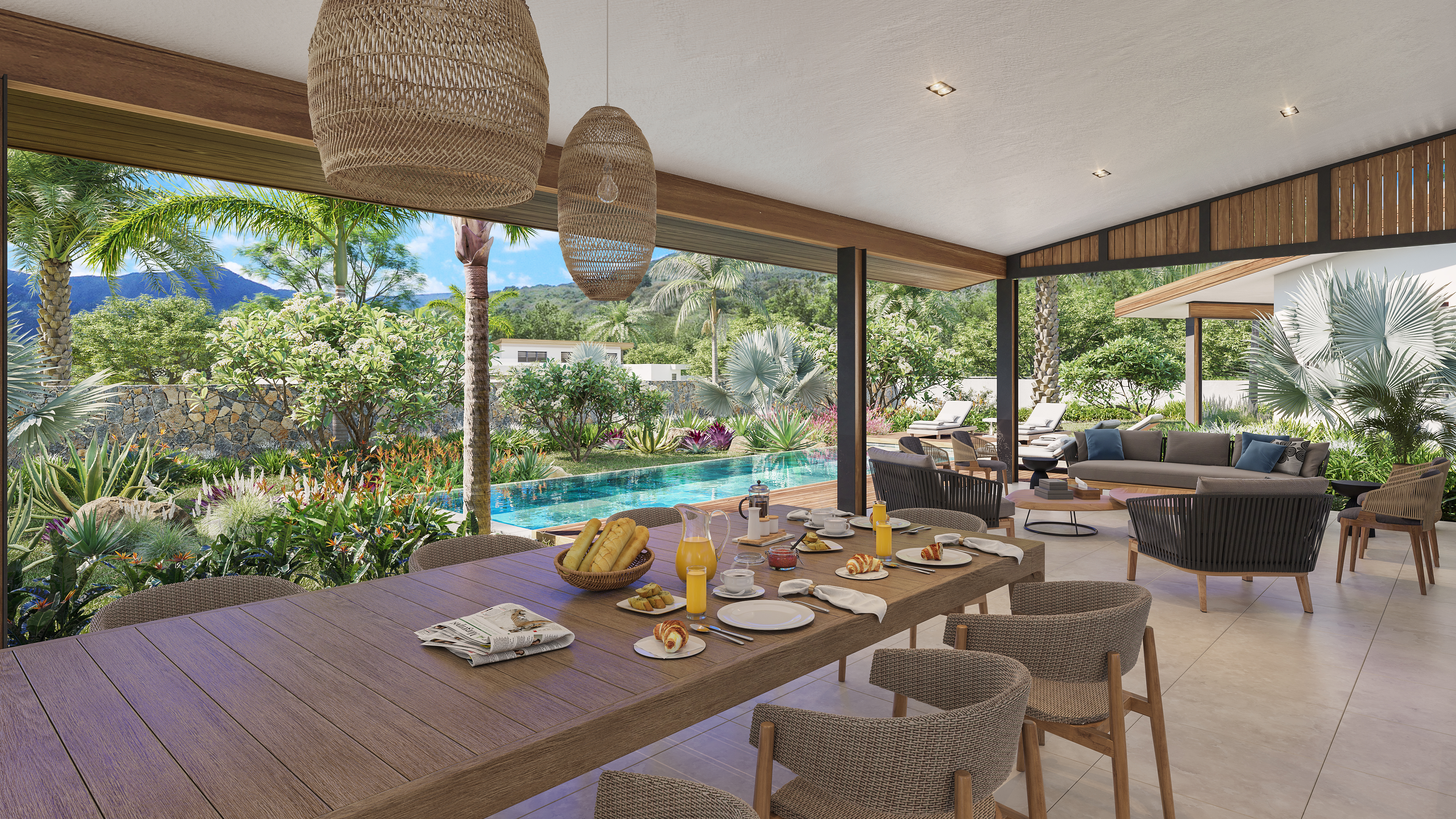 Vacoa_terrasse Villa – Black River, Mauritius