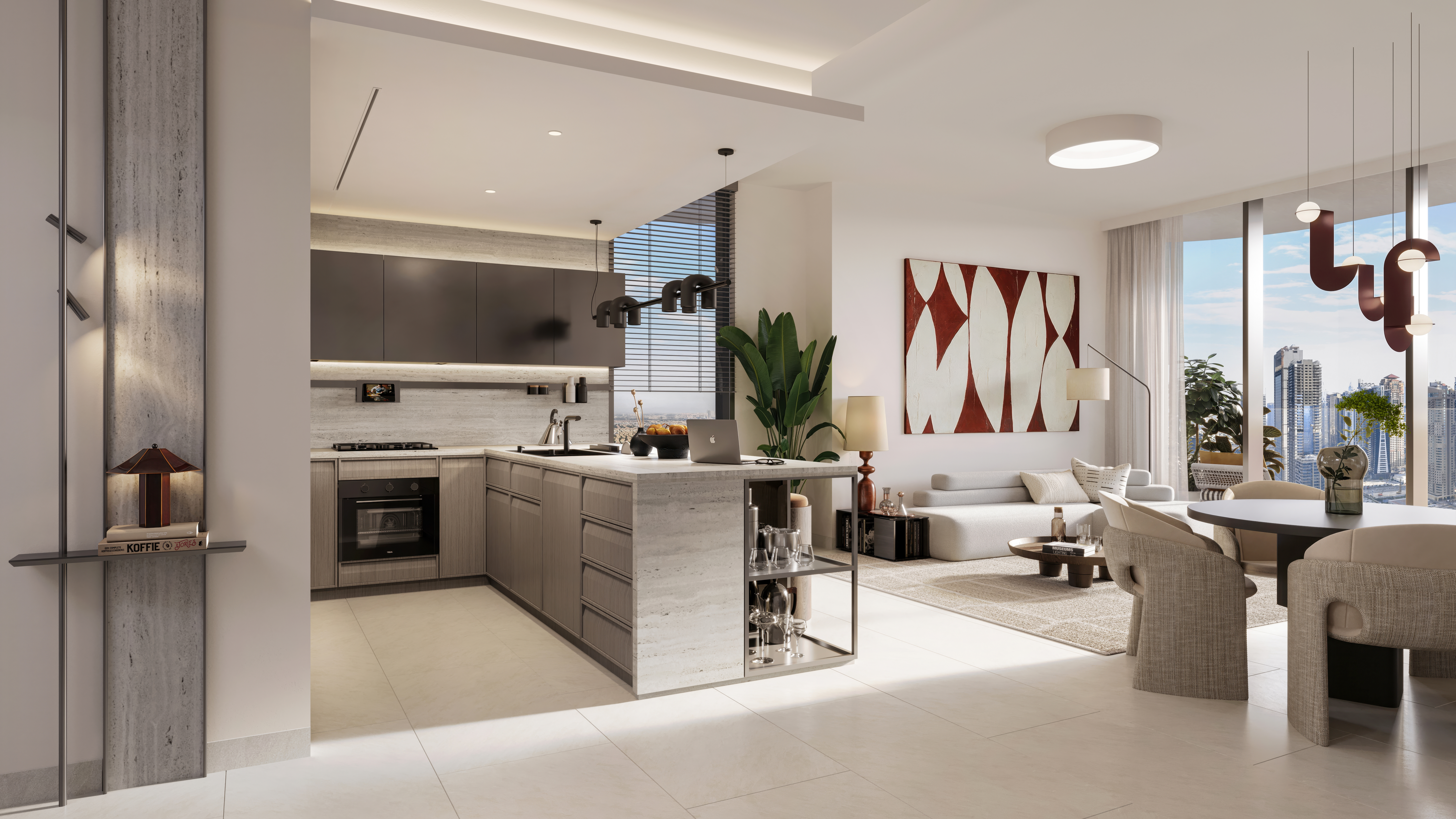 Eltiera Views – living and dining Apartment – Dubai, UAE