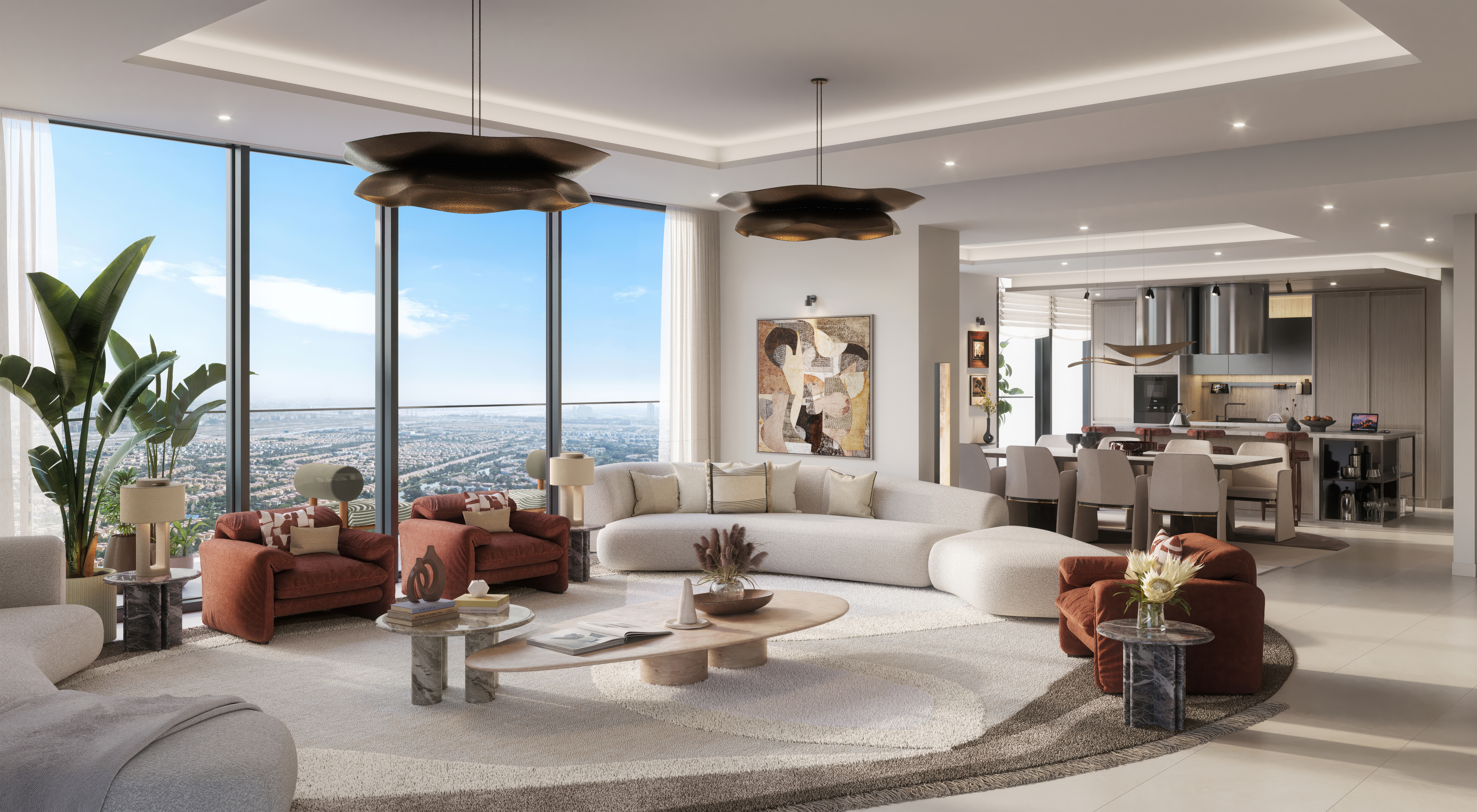 Eltiera Views – penthouse living and dining Apartment – Dubai, UAE